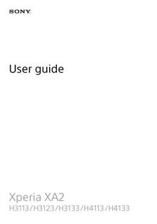 Sony Xperia XA2 manual. Tablet Instructions.